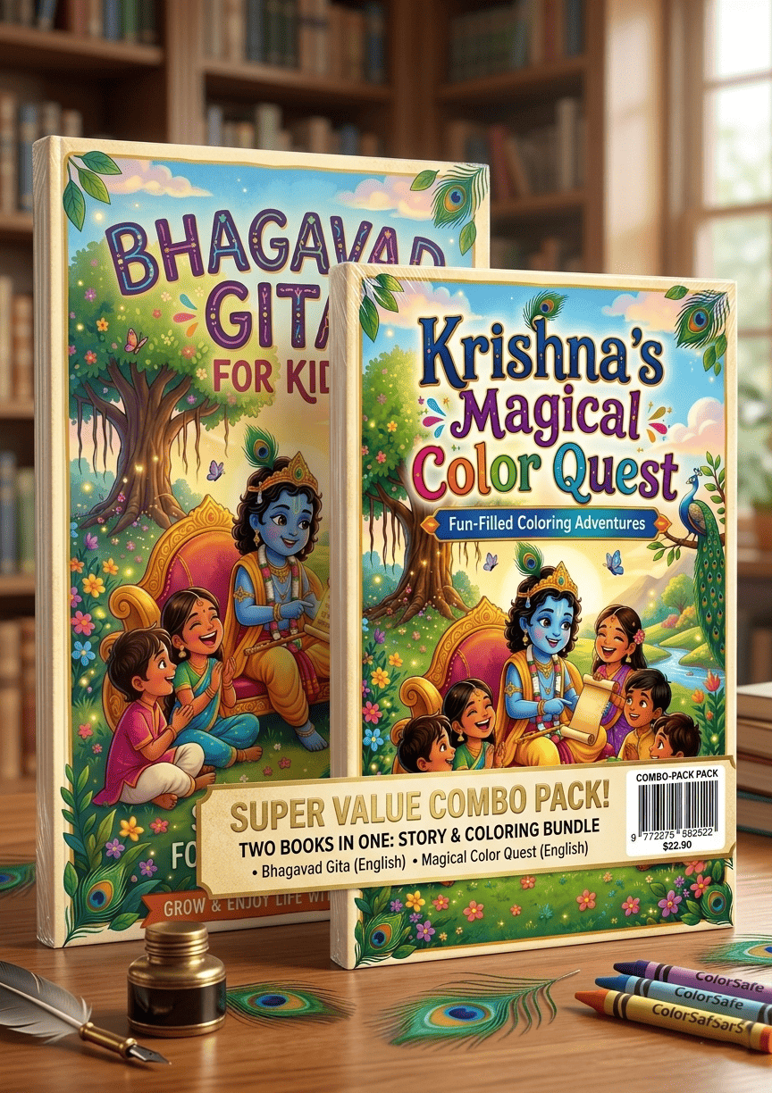 Bhagavad Gita for Kids (English) + Krishna's Magical Color Quest
